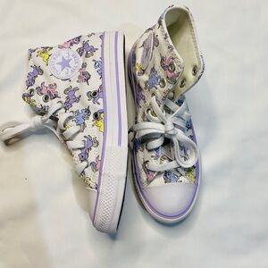 Converse Kids' High-Top Sneakers - White and Lavender